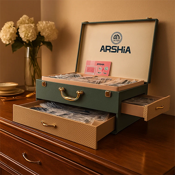 Arshia طقم الماني 87 قطعة استانلس 18/10 بضمان 25 سنة