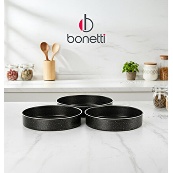 Bonetti Granite Baking Tray Set 3 Pieces 28–32 cm PFOA Free