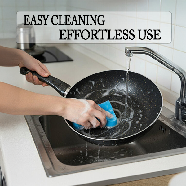 Bonetti Granite Wok Pan 28cm Non-Stick PFOA Free