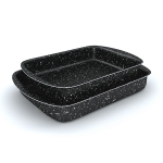 Bonetti Granite Baking Tray Set 2pcs 30 & 35 cm | PFOA Free