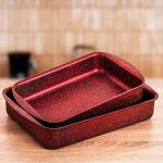 Bonetti Granite Baking Tray Set 2pcs 30 & 35 cm | PFOA Free