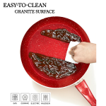 bonetti Turkish Granite Frying Pan Set 3 Pieces PFOA-Free