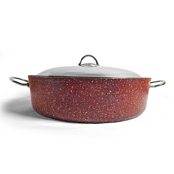 حلة جرانيت بغطاء مقاس 34 سم – نون ستك آمنة للفرن من TEMA