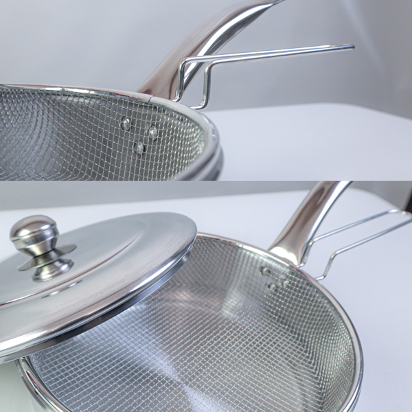 Aluminum Frying Pan with Basket & Lid – Daily Use