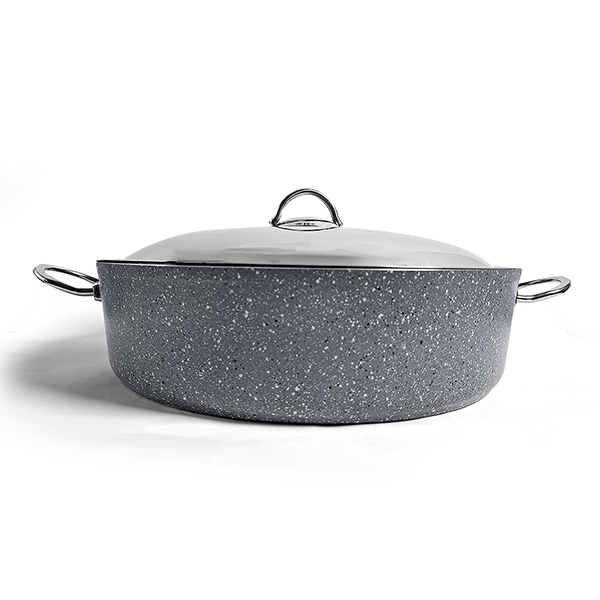 حلة جرانيت بغطاء مقاس 34 سم – نون ستك آمنة للفرن من TEMA