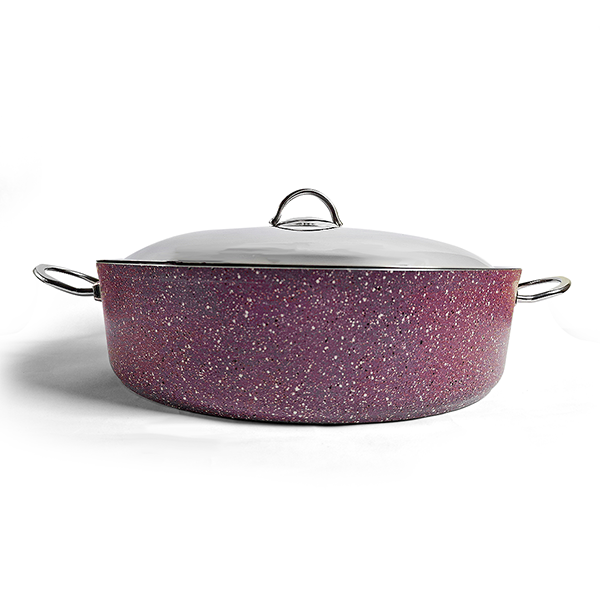 حلة جرانيت بغطاء مقاس 34 سم – نون ستك آمنة للفرن من TEMA