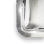 يد غطاء على شكل زهرة ذهبية وفضية – صينية روما 25×40 سم ستاندر