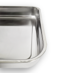 صينيّة استانلس ستيل مستطيلة 30×40 سم – خامة إيطالية 18/10 من ستاندر