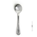 طقم معالق شوربة 6 قطع استانلس ستيل 304 بمقاس 19 سم من ستاندر