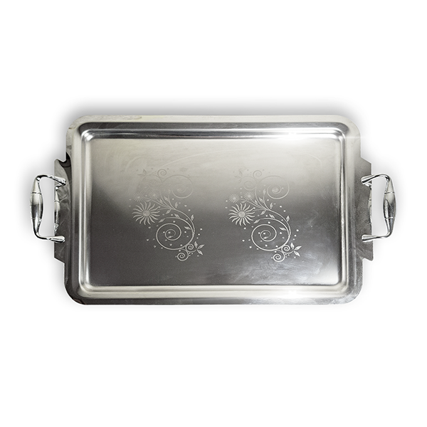 طقم صواني فينيسيا إيطالي استانلس ستيل 18/10 – مقاسات 45 و50 سم