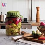 برطمان زجاجي محكم الغلق 2 لتر من باشاباتشي – تخزين الأطعمة والمخللات