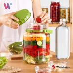 برطمان زجاجي محكم الغلق 2 لتر من باشاباتشي – تخزين الأطعمة والمخللات