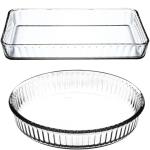 طقم تارت 2 قطعه مستطيل و مدور