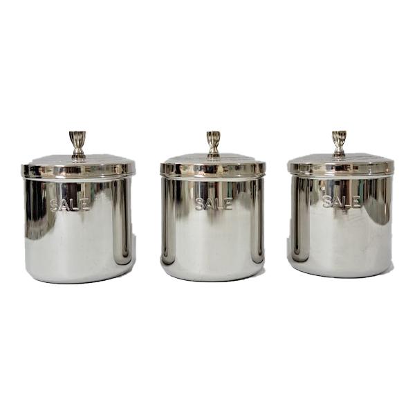 طقم توابل كبير ستندر – 3 قطع كل واحدة 750 مل استانلس إيطالي