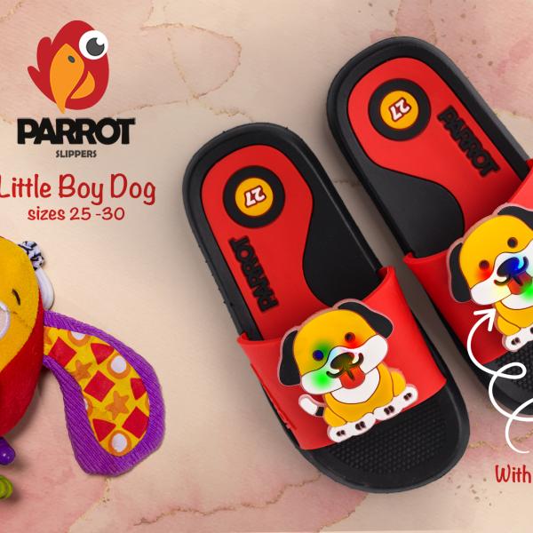 Parrot - Kids Black Slipper