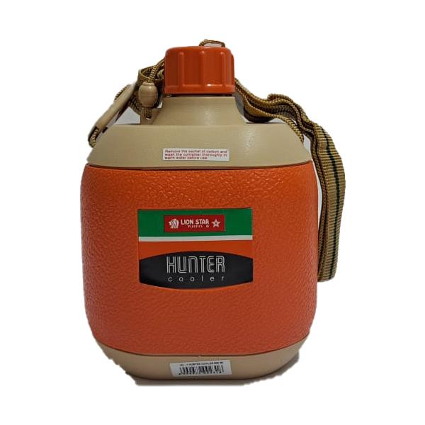 Hunter 600ml PU Water Bottle – Old School Insulated Cooler (Green/Orange)