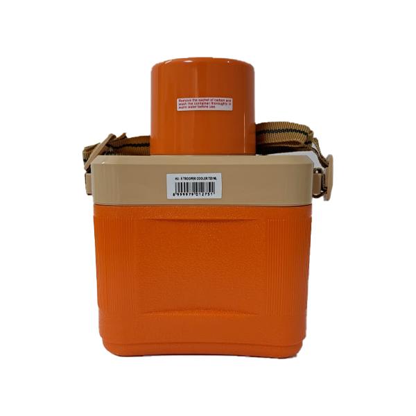 Hunter 720ml PU Water Bottle – Old School Insulated Cooler (Green/Orange)