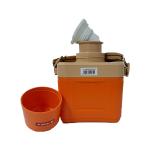 Hunter 720ml PU Water Bottle – Old School Insulated Cooler (Green/Orange)