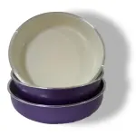 طقم صواني تركي سيراميك 3 مقاسات – وردي وبنفسجي