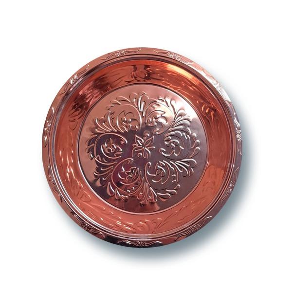 سرفيس تقديم بغطاء نقش شرقي – 40 سم بلون روز جولد